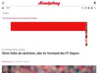 Bild zum Artikel: Ex-Torwart kehrt zurück: Oliver Kahn ab nächstem Jahr im Vorstand des FC Bayern