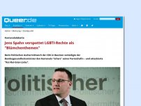 Bild zum Artikel: Jens Spahn verspottet LGBTI-Rechte als 'Blümchenthemen'