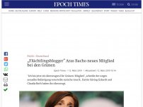 Bild zum Artikel: „Flüchtlingsblogger“ Aras Bacho neues Mitglied bei den Grünen