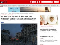 Bild zum Artikel: Geberkonferenz in Brüssel - Die Verlierer zahlen: Deutschland gibt Milliarden für Syrien, Russland keinen Cent