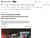 Bild zum Artikel: Diesel: Bundestag beschließt automatisierte Kameraüberwachung zur Fahrverbot-Kontrolle