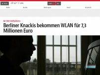 Bild zum Artikel: Berliner Knackis bekommen WLAN für 7,3 Millionen Euro