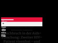 Bild zum Artikel: Durchbruch in der Aids-Forschung: Zweiter HIV-Patient virenfrei - und damit geheilt?
