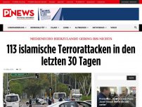 Bild zum Artikel: Medienecho hierzulande gering bis nichts 113 islamische Terrorattacken in den letzten 30 Tagen