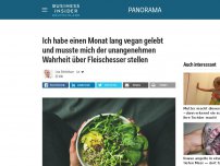 Bild zum Artikel: Ich habe einen Monat lang vegan gelebt und musste mich der unangenehmen Wahrheit über Fleischesser stellen