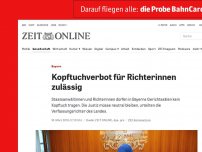 Bild zum Artikel: Bayern: Kopftuchverbot für Richterinnen zulässig