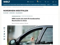Bild zum Artikel: NRW macht sich stark für bundesweites Rauchverbot in Autos