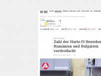 Bild zum Artikel: Zahl der Hartz-IV-Bezieher aus Rumänien und Bulgarien verdreifacht