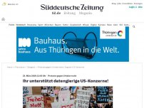 Bild zum Artikel: Proteste gegen Urheberrecht: Ihr unterstützt datengierige US-Konzerne!