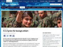 Bild zum Artikel: IS laut Opposition in Syrien besiegt