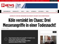 Bild zum Artikel: Armleuchter Rekers Kliniken haben Hochbetrieb Köln versinkt im Chaos: Drei Messerangriffe in einer Nacht!