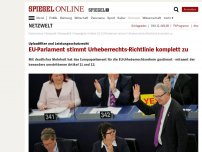 Bild zum Artikel: Uploadfilter und Leistungsschutzrecht: EU-Parlament stimmt Urheberrechts-Richtlinie komplett zu