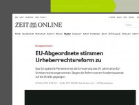 Bild zum Artikel: Europaparlament: EU-Abgeordnete stimmen für Urheberrechtsreform