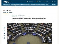 Bild zum Artikel: Europaparlament stimmt für Urheberrechtsreform