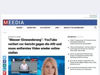 Bild zum Artikel: “Messer-Einwanderung”: YouTube verliert vor Gericht gegen die AfD und muss entferntes Video wieder online stellen