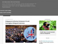 Bild zum Artikel: Einigung im britischen Parlament: EU soll Vereinigtem Königreich beitreten