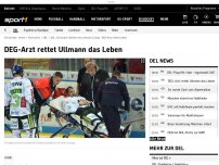 Bild zum Artikel: Zunge verschluckt: DEG-Arzt rettet Augsburgs Ullmann das Leben