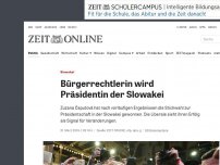 Bild zum Artikel: Slowakei: Bürgerrechtlerin wird Präsidentin der Slowakei