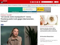 Bild zum Artikel: TV-Kolumne 'Anne Will' - 'Ich werde nicht manipuliert!': Greta Thunberg wehrt sich gegen Marionetten-Vorwurf