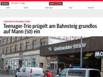 Bild zum Artikel: Teenager-Trio prügelt am Bahnsteig grundlos auf Mann (50) ein