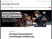 Bild zum Artikel: Cum-Ex-Skandal: Europas Finanzaufseher verschleppen Aufklärung