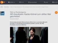 Bild zum Artikel: AfD-Kandidatin Harder-Kühnel zum dritten Mal gescheitert