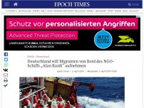 Bild zum Artikel: Deutschland will Migranten von Bord des NGO-Schiffs „Alan Kurdi“ aufnehmen