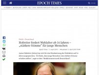 Bild zum Artikel: Hofreiter fordert Wahlalter bei 16 Jahren – „stärkere Stimme“ für junge Menschen