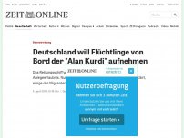 Bild zum Artikel: Seenotrettung: Deutschland will Flüchtlinge von Bord der 'Alan Kurdi' aufnehmen