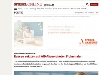 Bild zum Artikel: Einflussnahme aus Moskau: Russen setzten auf AfD-Abgeordneten Frohnmaier