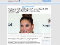 Bild zum Artikel: Preisgekrönte „Künstlerin“ beschimpft AfD-Politiker: „Bastard, Dreckschwein, Hurensohn“