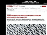 Bild zum Artikel: Autokartell: EU-Wettbewerbshüter bestätigen illegale Absprachen zwischen BMW, Daimler und VW