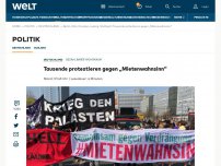 Bild zum Artikel: Tausende protestieren gegen „Mietenwahnsinn“ – „Haben keinen Platz mehr”