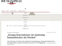 Bild zum Artikel: „Kramp-Karrenbauer ist eindeutig feministischer als Merkel“