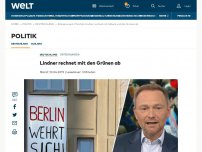 Bild zum Artikel: Lindner rechnet mit den Grünen ab