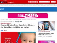 Bild zum Artikel: Horgau - Emma (1) ist schwer krank – So könnt ihr dem kleinen Mädchen helfen