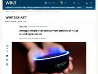 Bild zum Artikel: Amazon-Mitarbeiter hören private Befehle an Alexa an und tippen sie ab
