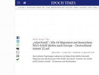 Bild zum Artikel: Migranten auf deutschem NGO-Schiff kommen in Malta an Land – Deutschland nimmt einige auf