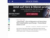 Bild zum Artikel: „Alan Kurdi“: Alle 64 Migranten auf deutschem NGO-Schiff dürfen nach Europa – Deutschland nimmt 22 auf