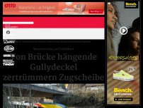 Bild zum Artikel: Mordanschlag auf Lokführer in Bad Berleburg: Gullydeckel zertrümmern Zugscheibe
