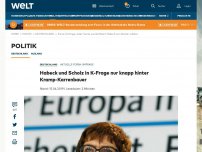 Bild zum Artikel: Jeder Vierte würde Habeck ins Kanzleramt wählen