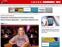 Bild zum Artikel: Nach Brand der Kathedrale - Natascha Ochsenknecht kritisiert hohe Notre-Dame-Spenden – und löst Debatte aus