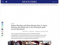 Bild zum Artikel: Forscher: E-Autos belasten das Klima um 11 bis 28 Prozent mehr als ein Dieselauto