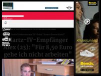 Bild zum Artikel: Hartz-IV-Empfänger Alex (23): 'Für 8,50 Euro gehe ich nicht arbeiten'