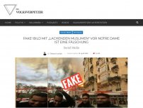 Bild zum Artikel: Fake! Bild mit „lachenden Muslimen“ vor Notre Dame ist eine Fälschung