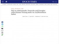 Bild zum Artikel: Heil zu Arbeitsmarkt: Deutsche und Europäer sollen keinen Vorrang mehr vor Asylbewerbern haben