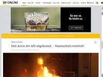 Bild zum Artikel: Feuer in Essen: Drei Autos abgebrannt - Fahrzeuge wohl mit AfD-Werbung beklebt