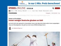 Bild zum Artikel: Christen und ihre Religion: Immer weniger Deutsche glauben an Gott