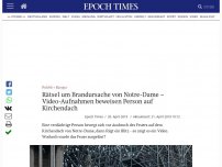 Bild zum Artikel: Rätsel um Brandursache von Notre-Dame – Video-Aufnahmen beweisen Person auf Kirchendach