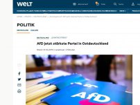 Bild zum Artikel: AfD jetzt stärkste Partei in Ostdeutschland
